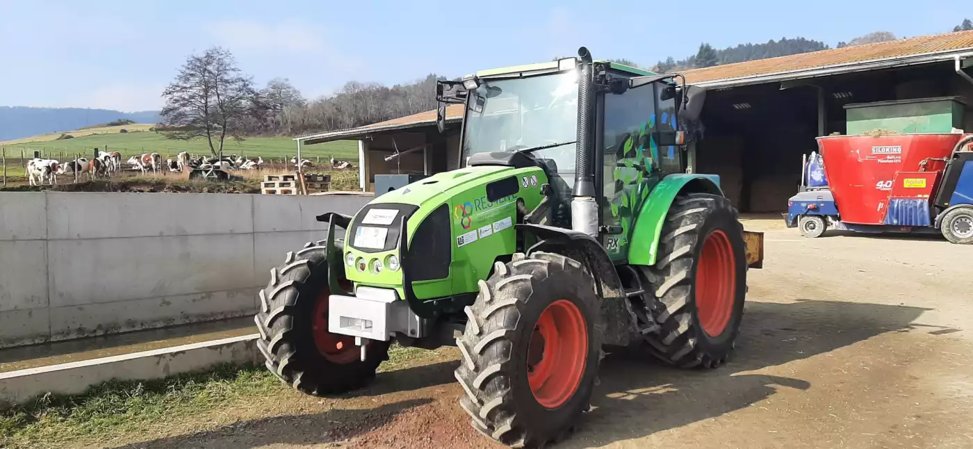 The first testing of the retrofitted tractor bioNGV at GAEC du Pré-vert